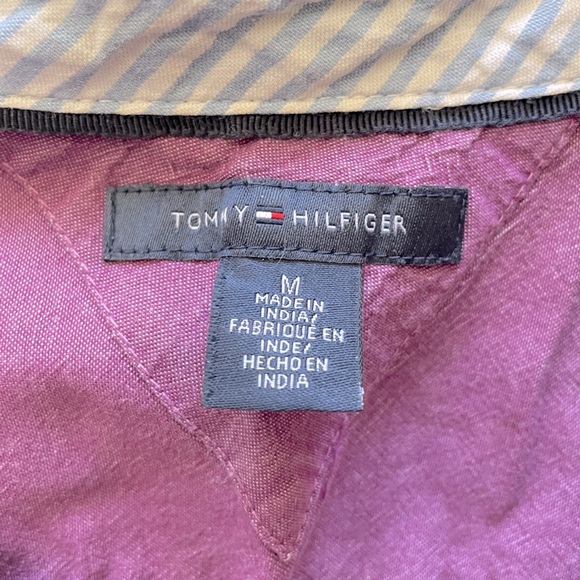 Tommy Hilfiger Purple Button Down Size: M - Picture 3 of 5